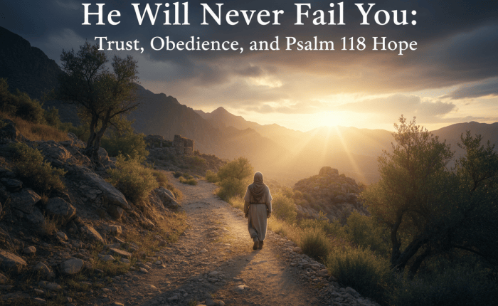He Will Never Fail You: Trust, Obedience, and Psalm 118&nbsp;Hope